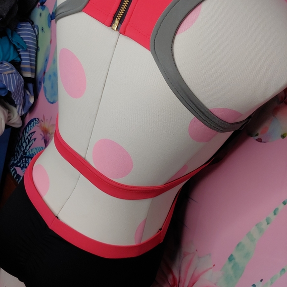 NEW 《 California Kisses 》 Black Cut Out Monokini One Piece Swim Dance Zip XL - Picture 5 of 16